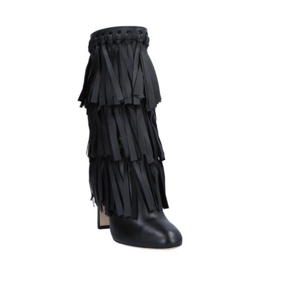 JIMMY CHOO*Black Fringe Boots EU 35.5 $2380 - Picture 3 of 8